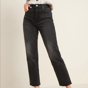 Extra high-waisted straight hem jeans
